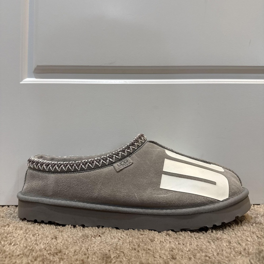 UGG Shoes Mens Size 13 Gray Suede Shearling Lined Slip On Slippers House Comfort